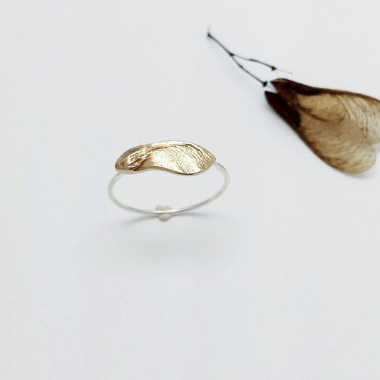 Solid Bronze Samara Ring - Bronze