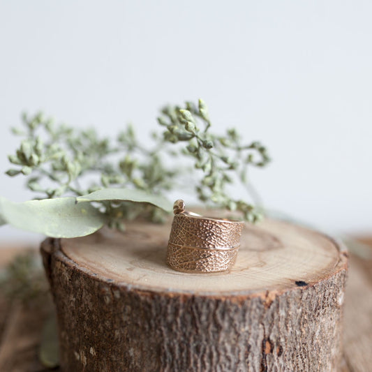 Solid Bronze Sage Ring - Bronze