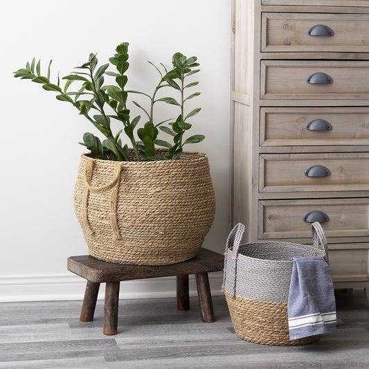 Round Natural Straw Basket