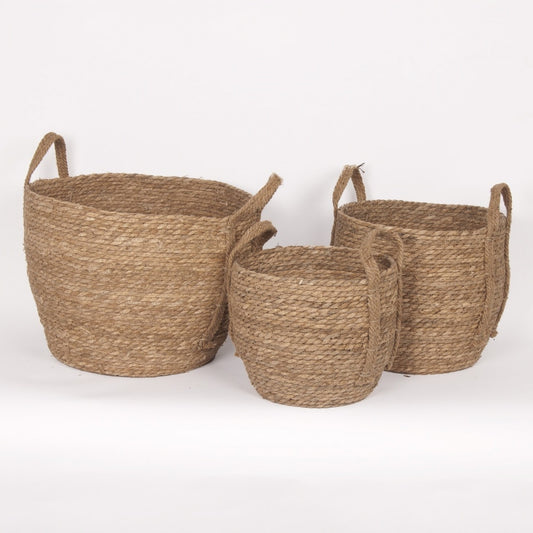 Round Natural Straw Basket