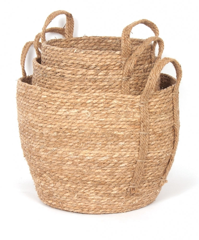 Round Natural Straw Basket