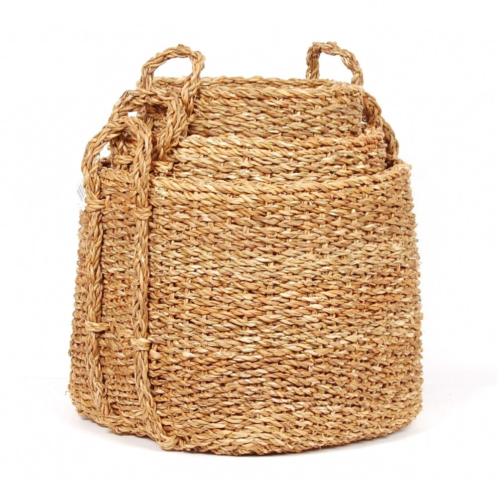 Square Seagrass Basket w Handles