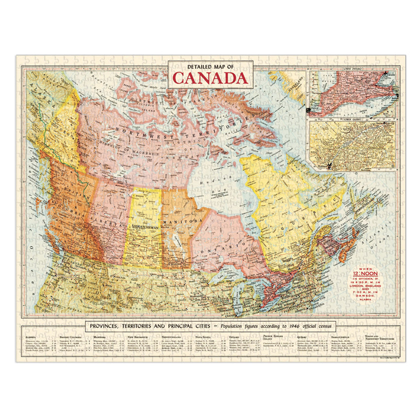 1,000 Piece Puzzle - Map of Canada