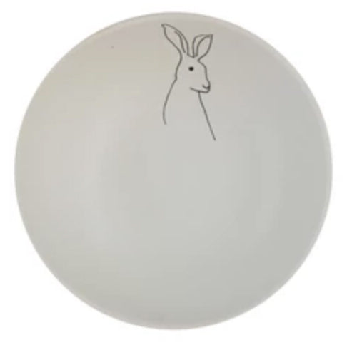 Stoneware rabbit bowl. 4d