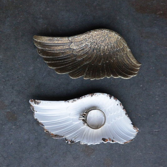 Decorative Pewter Wing Shaped Dish