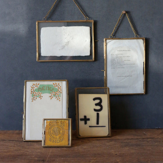 Brass + Glass Frame - Standing - Vertical