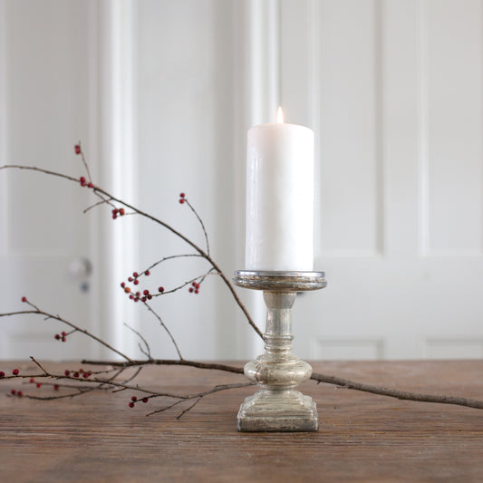 Glass Pillar Candle Holder