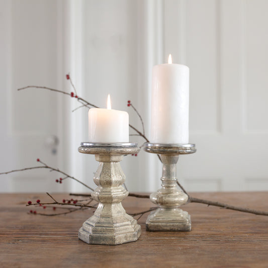 Glass Pillar Candle Holder