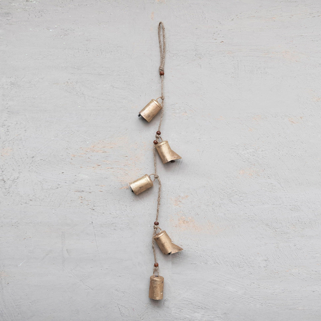 Bells w/ Beads on Jute Rope