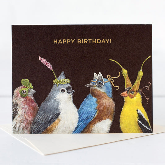 Card: Happy Birthday Bird Masks