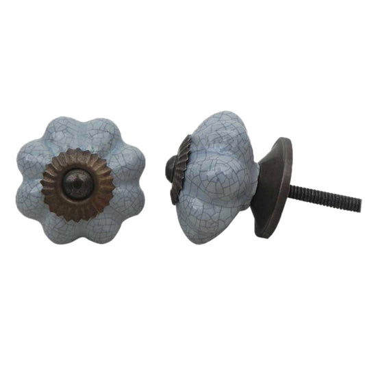 Knobs: Melon, Grey, Crackle