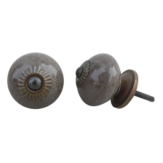 Round Ceramic Speckle Knob