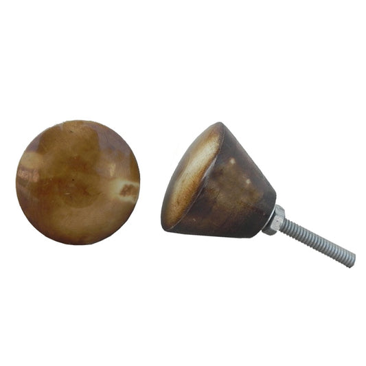 Round Vintage Bone Knob