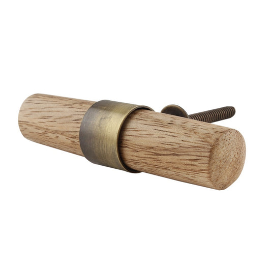 Knob: Wood + Metal Pull 2.75