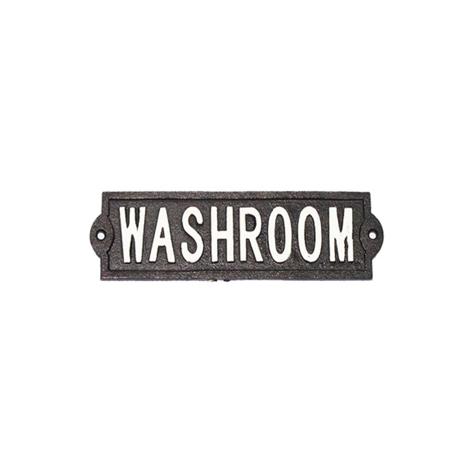 Cast Iron Sign - Washroom