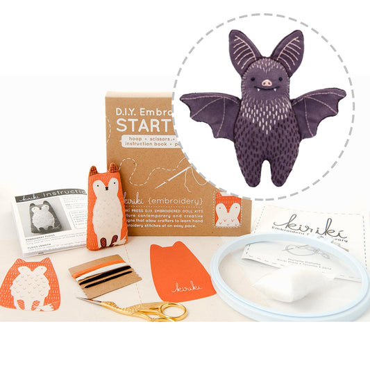 Embroidery Starter Kit - Bat