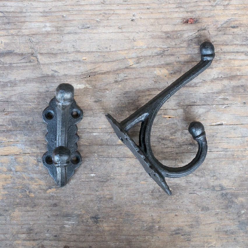 Double Victorian Style Hook- Black