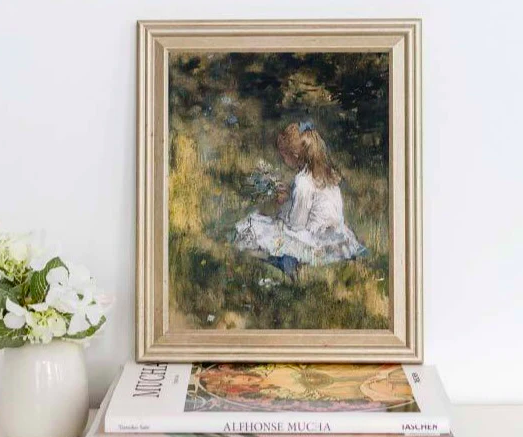 Vintage Print: Flower Girl