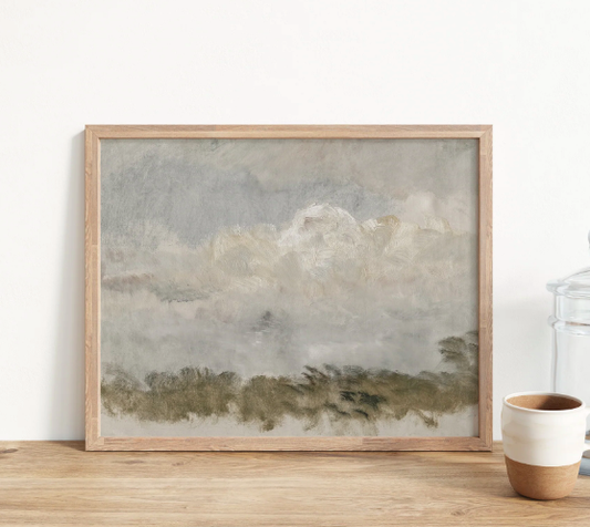 Vintage Print: Misty Landscape