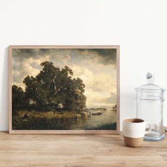 Vintage Print - Landscape in Oil