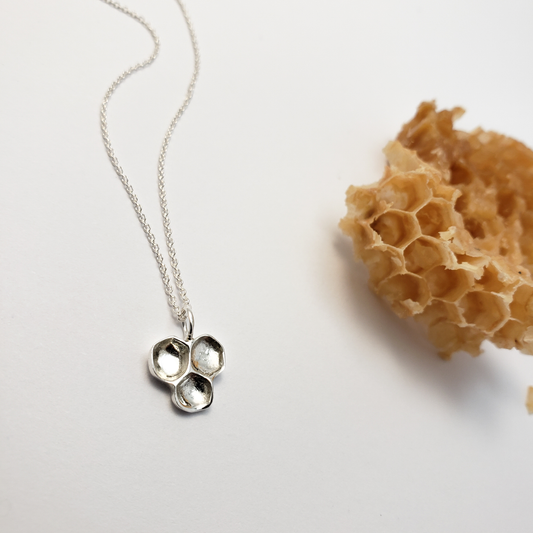 Honeycomb Necklace- Sterling Silver