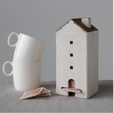 Wooden House Tea Bag Caddy